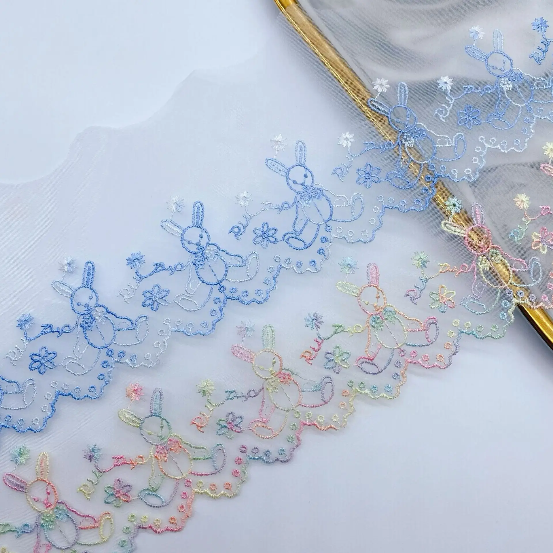 

Сетчатый кролик, разноцветная кружевная ткань, сделай сам, тюль, лента, платье, воротник, шляпы, головные уборы, отделка, декор, аксессуары для одежды