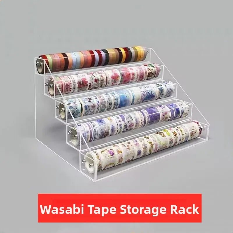 Acrylic Storage Box Universal Trapezoidal Stationery Store Figure Toy Organizer Adhesive Tape Angel Doll Ra Detachable