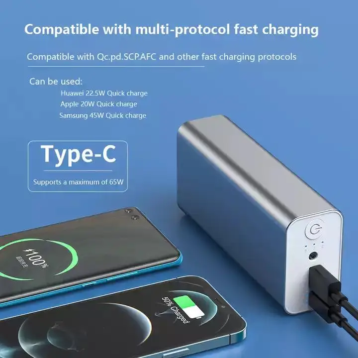 High Power PD 65W 30000mAh Fast Charging Power Banks Portable Mobile Phone Battery Pack Laptop Power Bank For Laptops