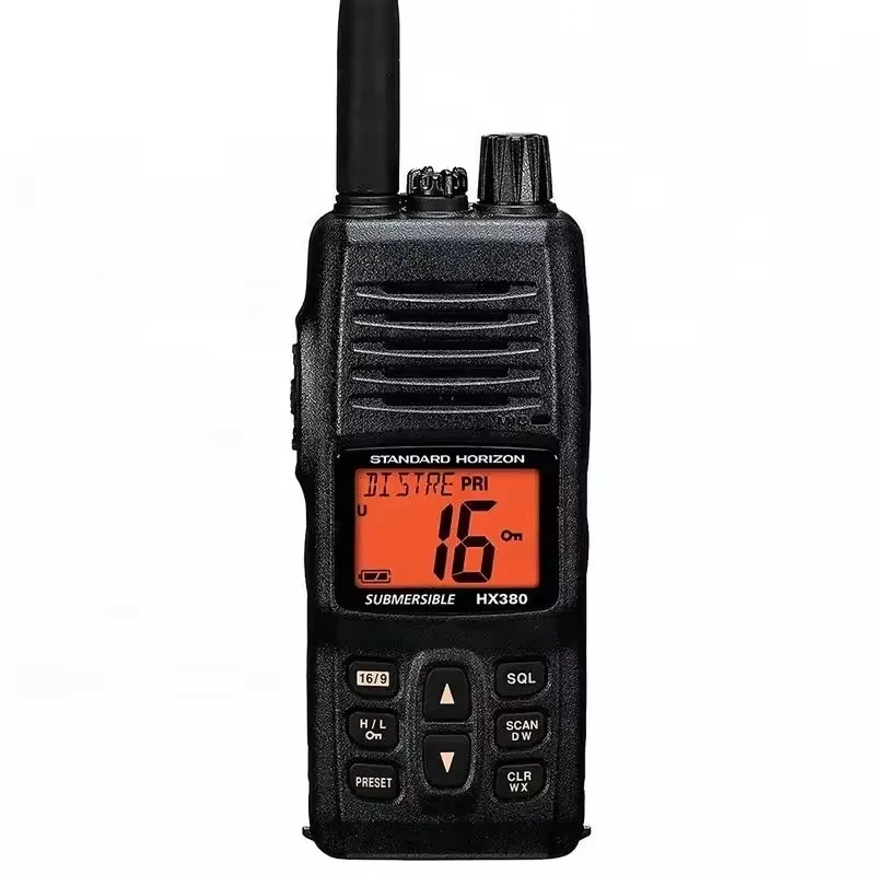 

HX380 Yaesu Portable Wireless Submersible Handhold VHF Radio Transceiver VHF High Frequency Marine Walkie-Talkie IPX7 Waterproof