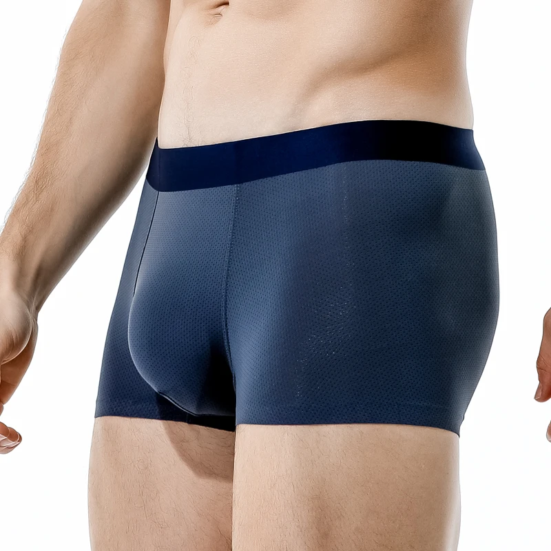 

3PCS Summer breathable upgraded graphene antibacterial flat pants, ice thread seamless thin four-corner pants, one-piece