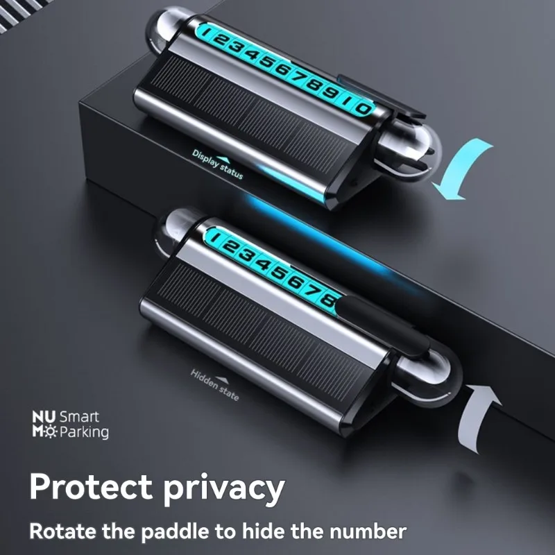 علامة وقوف السيارات ABMF مع شحن بالطاقة الشمسية وإضاءة LED وتعديل الأسطوانة #2