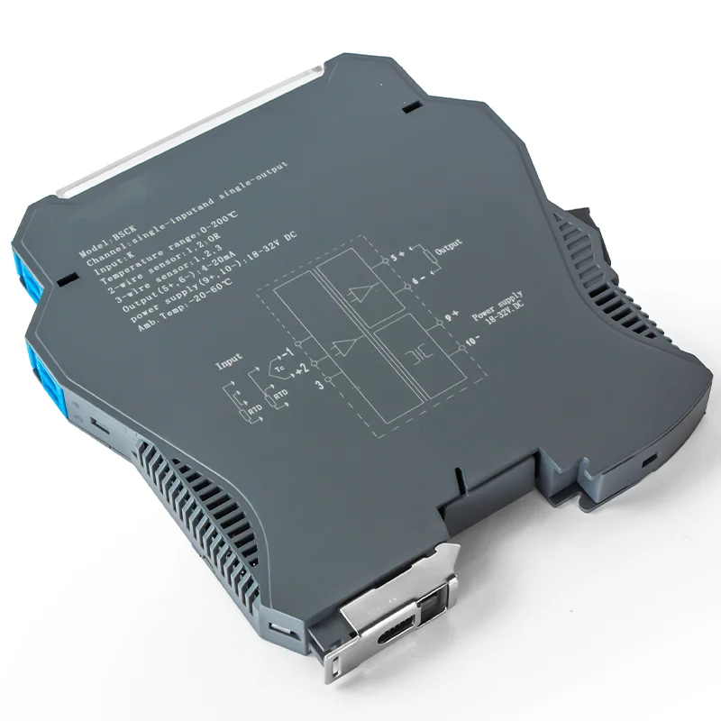 1 in 2 out TC Thermocouple Temperature Transmitter Din rail Mount Temperature Module 4-20 mA 0-10V PT100 Signal Converter