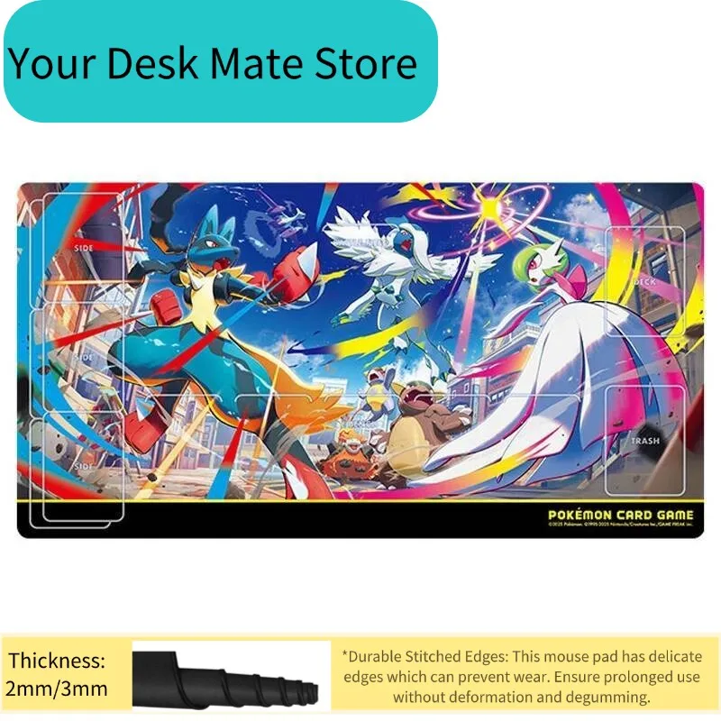 Pokemon Lucario & Gardevoir TCG Playmat Anti-Slip Trading Ca
