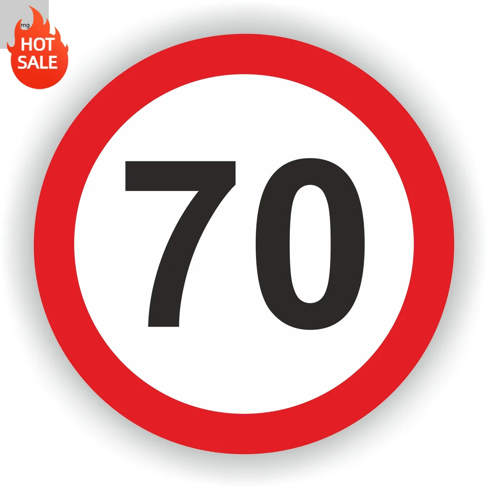 Speed Limit 70 Warning Vinyl Car Sticker Self Adhesive Decal For Car Bumper And Rear Window Decorative Design