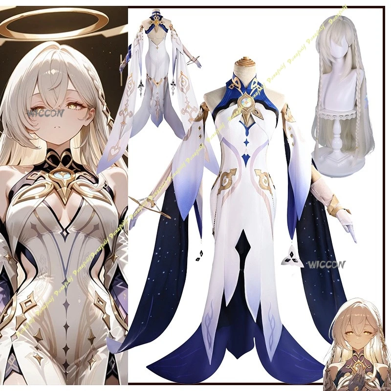 

Костюмы для косплея Genshin Impact Istaroth, игровой костюм, парик, платье для девочек, женская одежда, юбка, вечерние аксессуары для сцены, Рождество, Хэллоуин