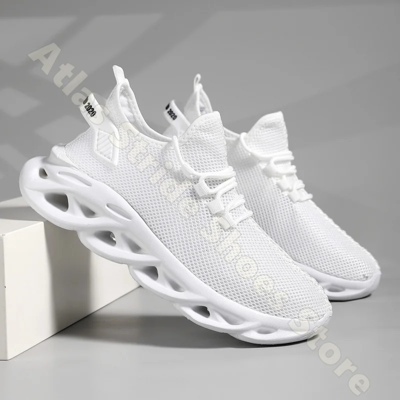 

Unisex Black Mesh Breathable Running Shoes Blade Sole Non-slip Comfortable Casual Athletic Jogging Tenis Walking Sneakers
