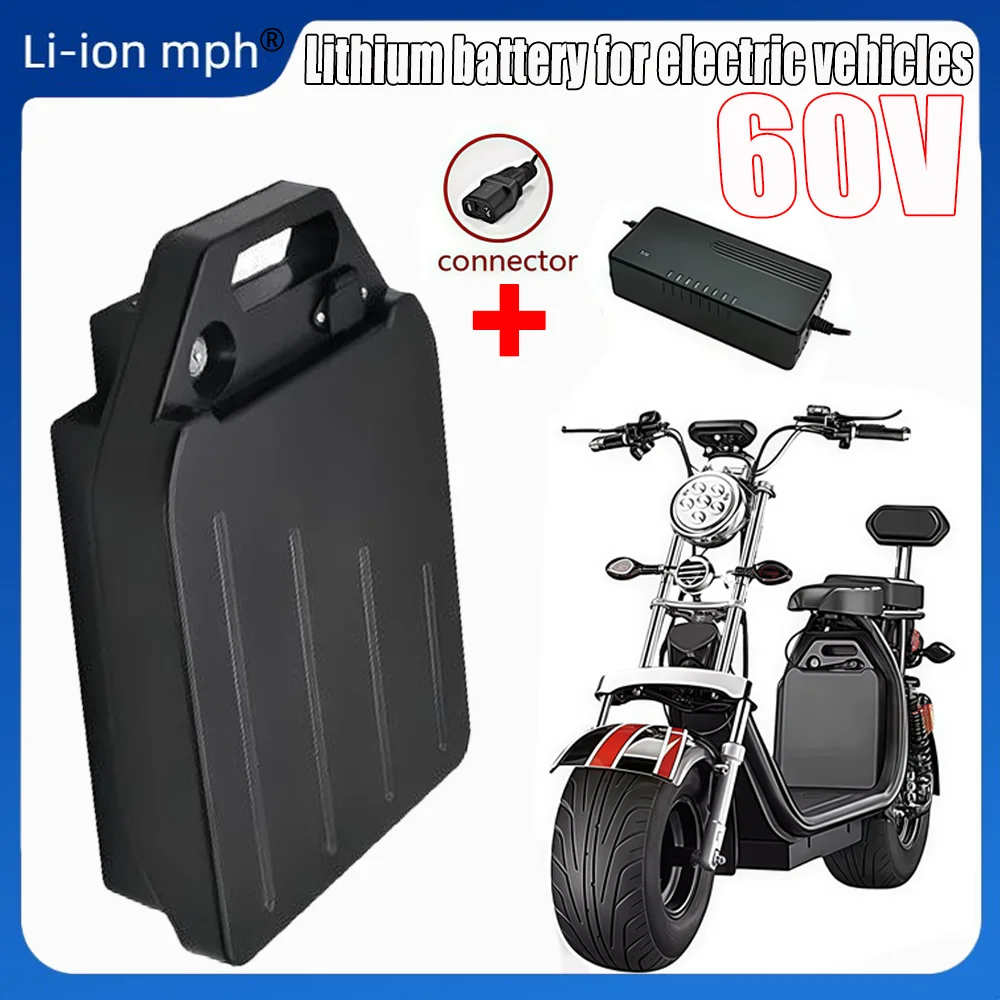 

Electric vehicle lithium battery 60V 10Ah 20Ah 30Ah 1500W for Harley two wheel foldable Citycoco electric scooter