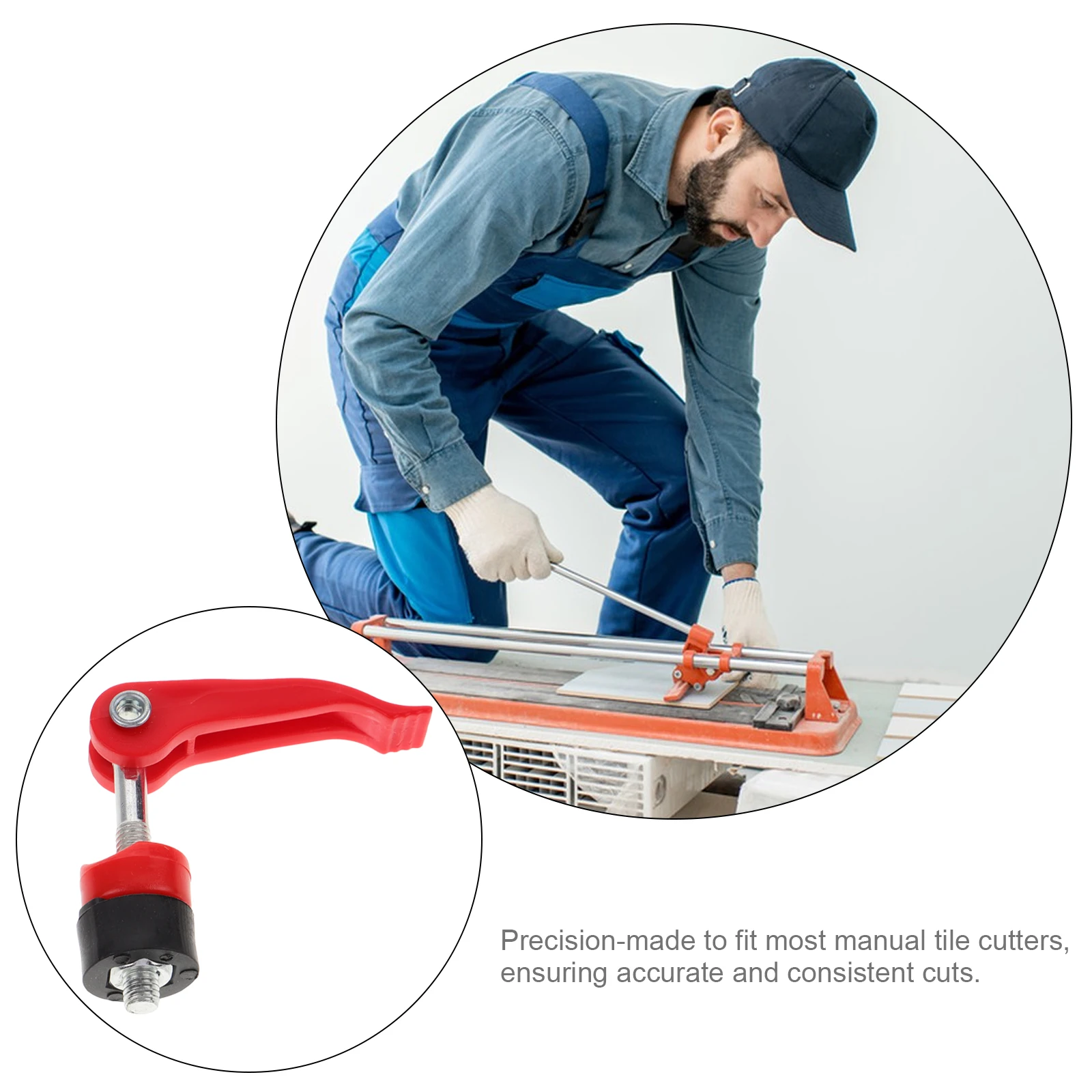 

2 Pcs Tile Pusher Screw Durable Secure Precision Manual Replacement Plastic H Practical Part Tool Combo