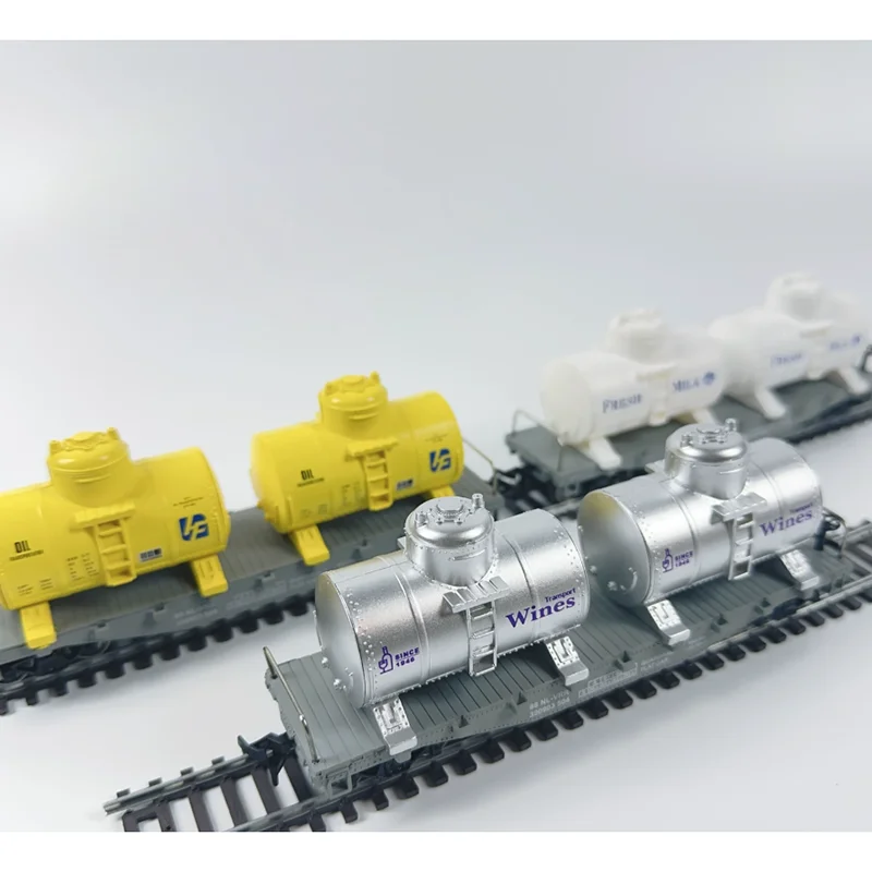 

HF 1/87 Scale HO Type Double Tank Milk And Wine Transport Vehicle Alloy Model Collection Item Decorative Piece
