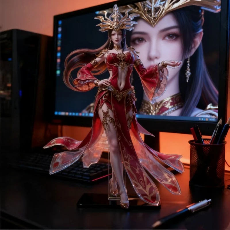 Anime Dou Po Cang Qiong Medusa Acrylic Standee Figure Standing Sign Model Plaque Desktop Ornament Collectible Fans Gift Keychain