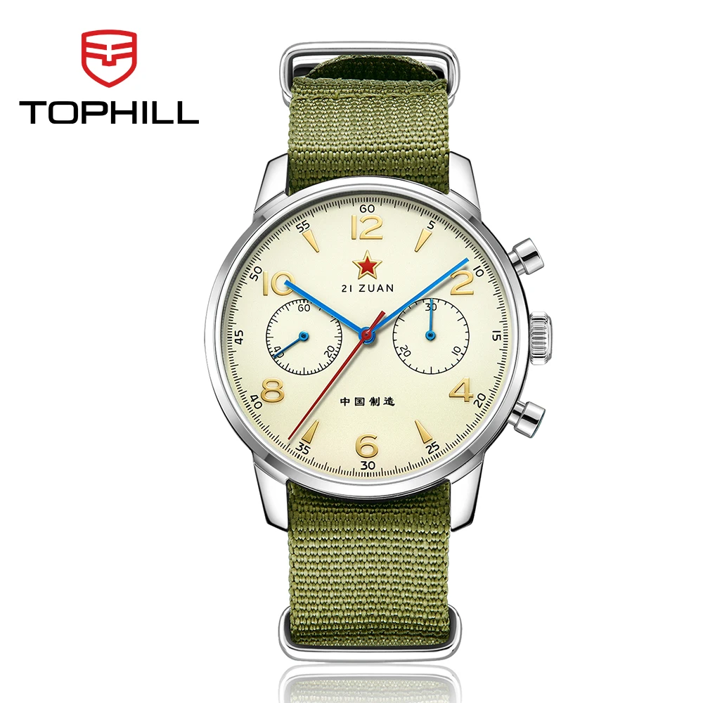TOPHILL Vintage Aviator 1963 Chronograph Watch