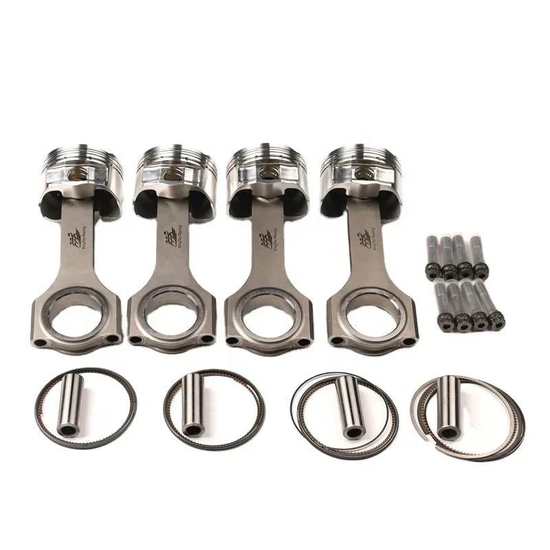 2026//customize 4340 forged steel performance con rod forged 4032 aluminum piston set 4 cylinder engine parts