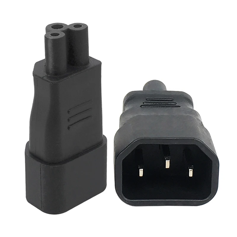 

﻿ 1pcs Plug Convertor C5 To C14 IEC320 AC Power Industrial Plug Adapter 3-Pin C14 Male To C5 Female Power Converter Plug Socket