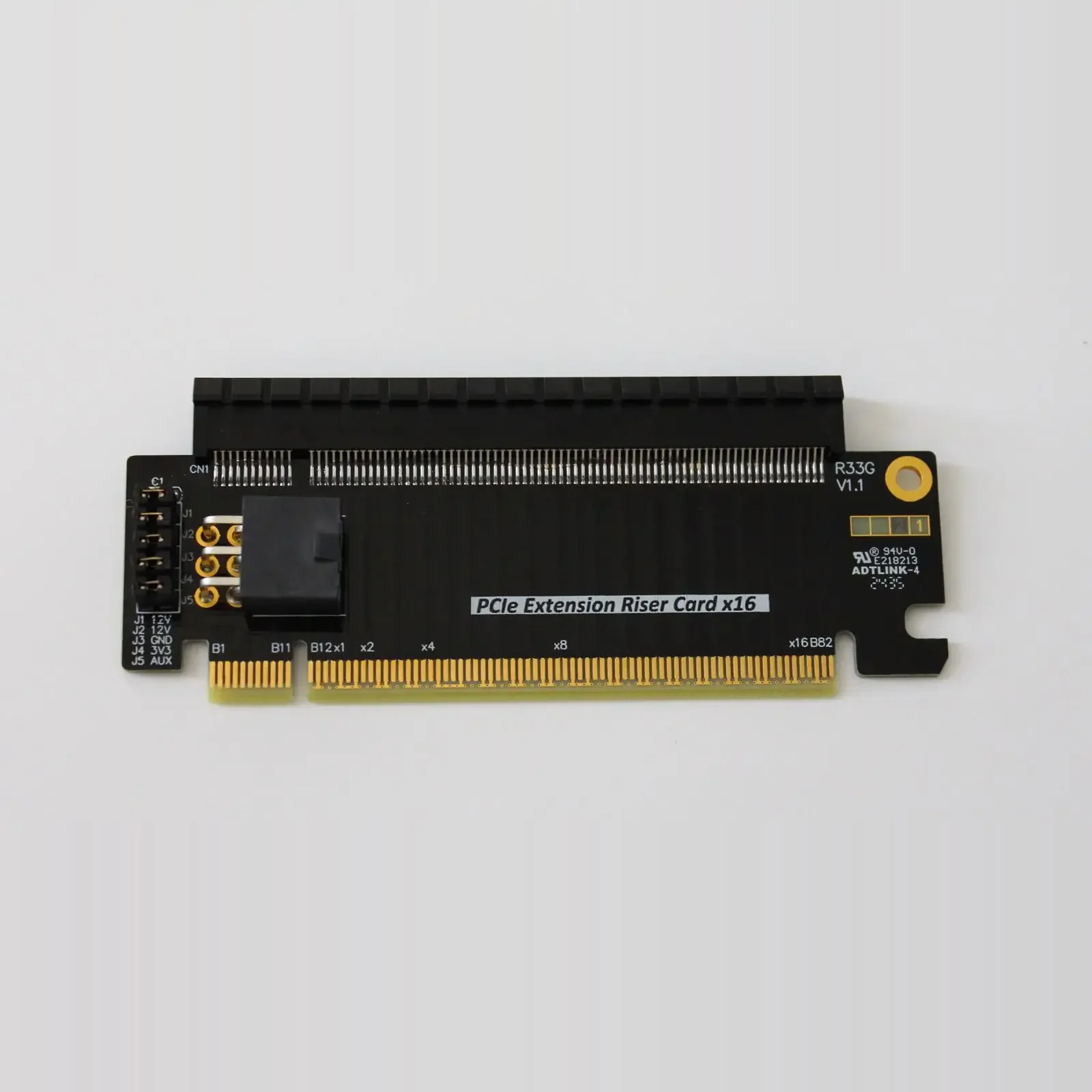 ADT PCIe 5.0x16 Half-height to Full-height Booster Card Can be Used for External Power Supply