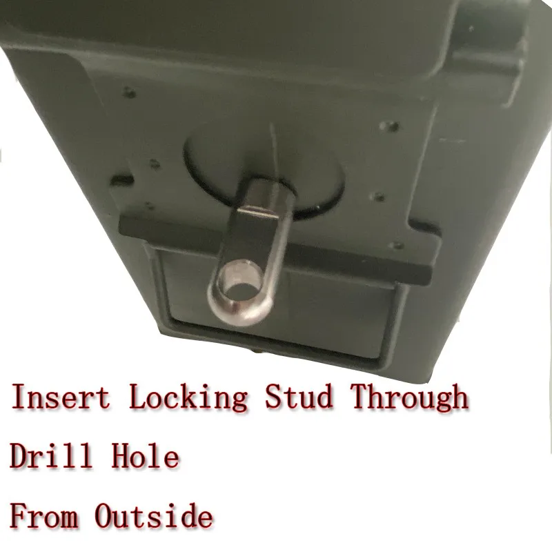 Munition kann Box Lock Hardware Kit Stahl für 50 Cal Fat 50 30 Cal Metall Munition Fall Lock Hardware Schrauben Sets für Geld Bullet Safe Box – Detail 6