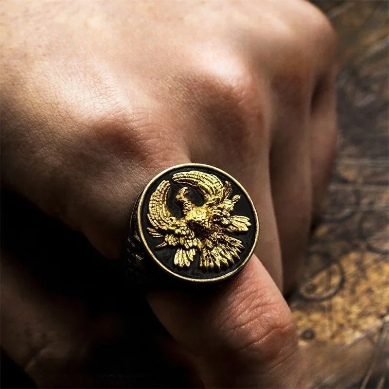 Movie Dune Part Two House Atreides Paul Atreide Cosplay Rings Unisex Retro Punk Finger Ring Halloween Party Jewelry Props Gift