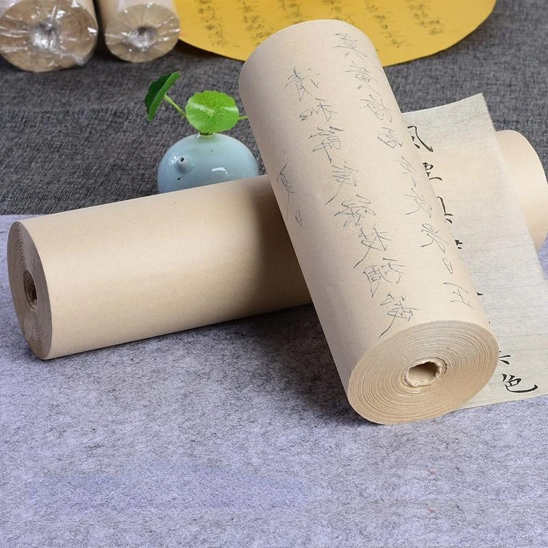 Cicada Wing Thin Papier Long Roll Half Ripe Xuan Paper Semi Transparent Copy Scriptures Student Brush Pen Calligraphy Rice Paper