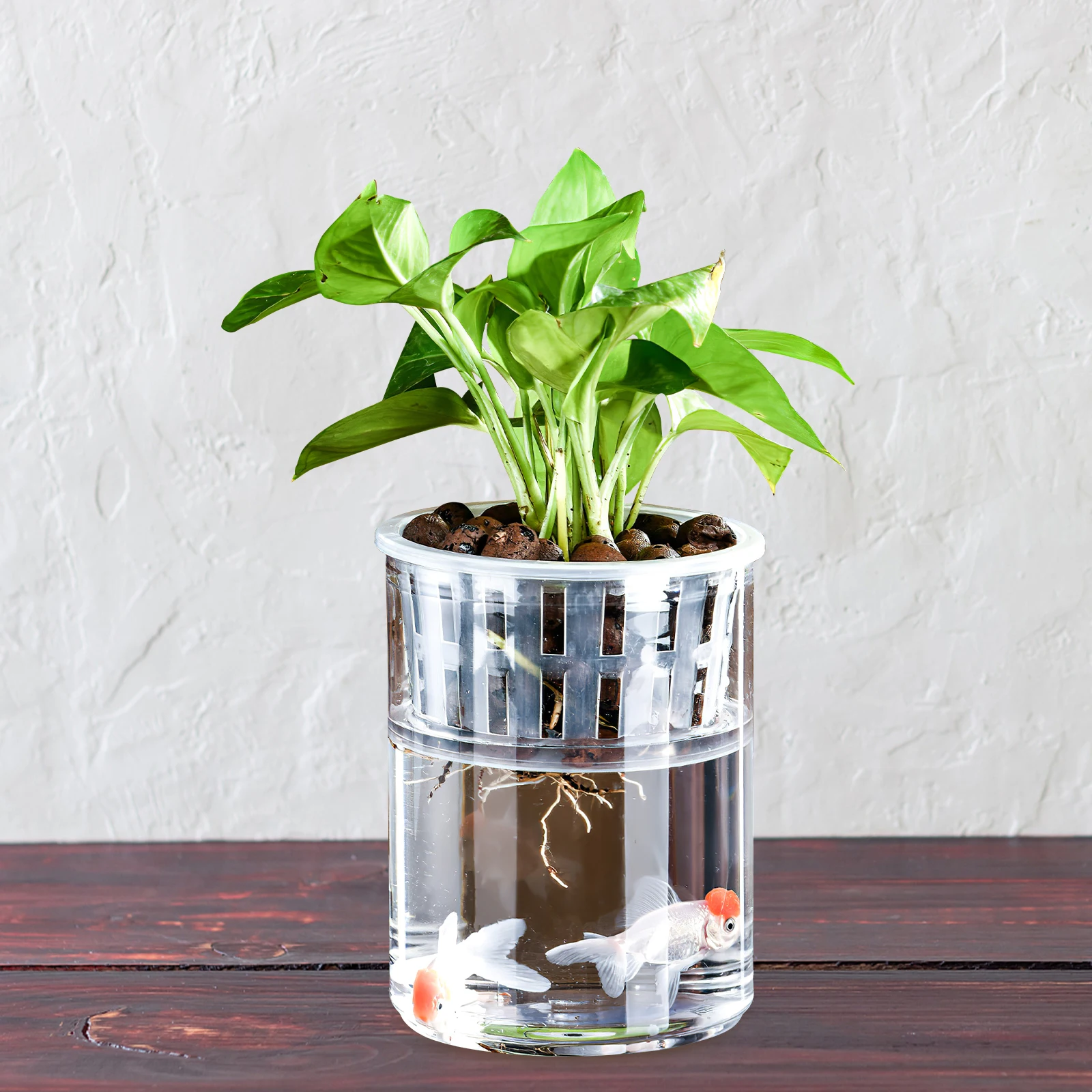 

Clear Plastic Aquarium Vase Small Breeding Box For Home Office Decor Desktop Fish Tank Hydroponic Plant Pot Reusable Lightweight