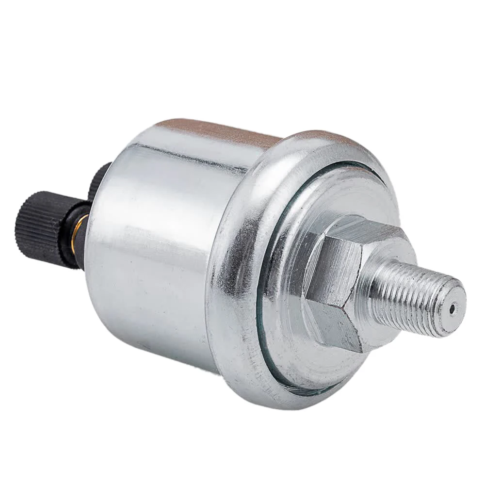 1/4NPT VDO Oil Pressure Sensor 0 to 10 Bars - Generator Part 10mm Stainless Screw Plug Alarm Pressure Sensor Bright