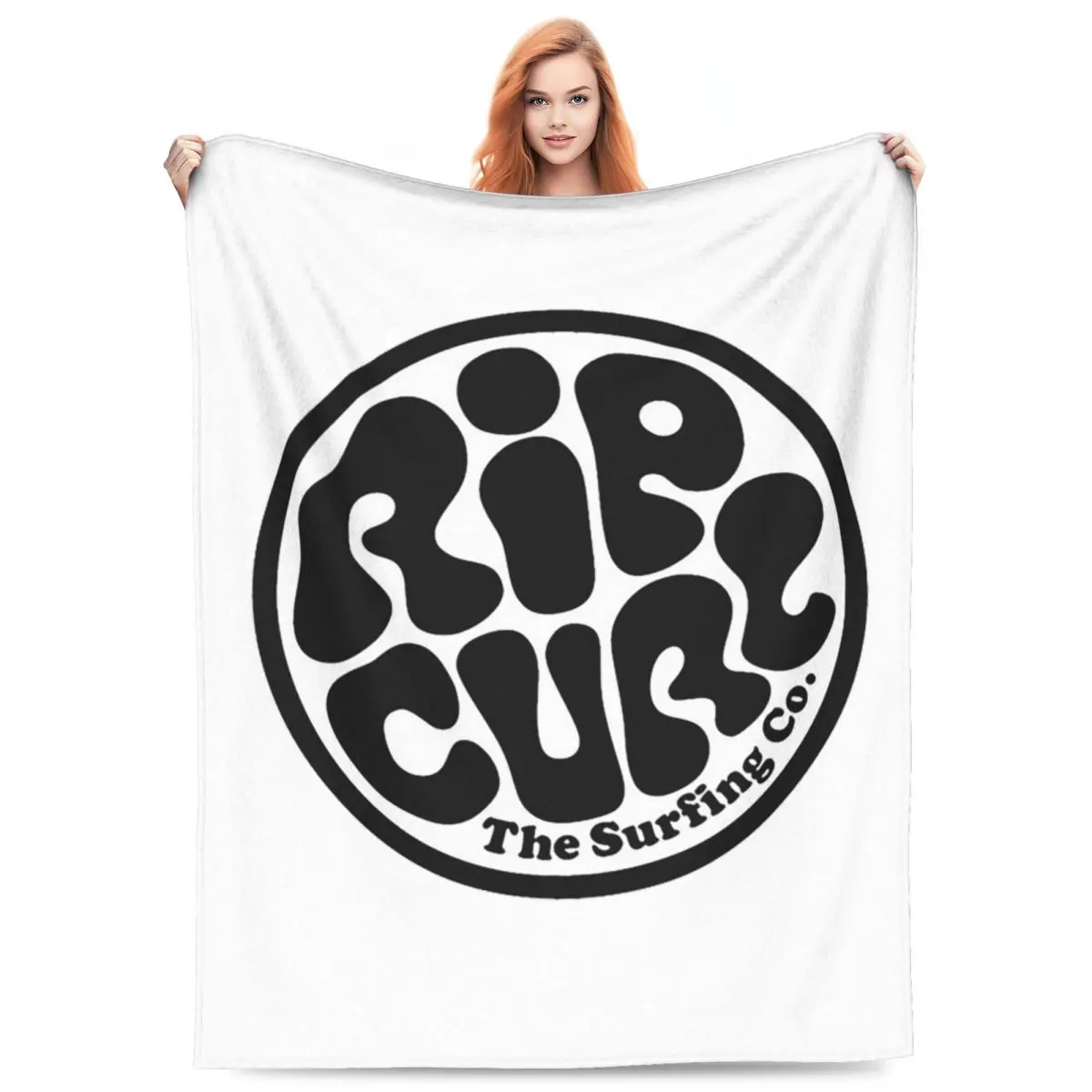 

Rip Curl Logo Blanket Flannel Sofa Throw Blanket Lightweight Throw Blankets for Couch Bedding Travel Throws Bedspread Quilt