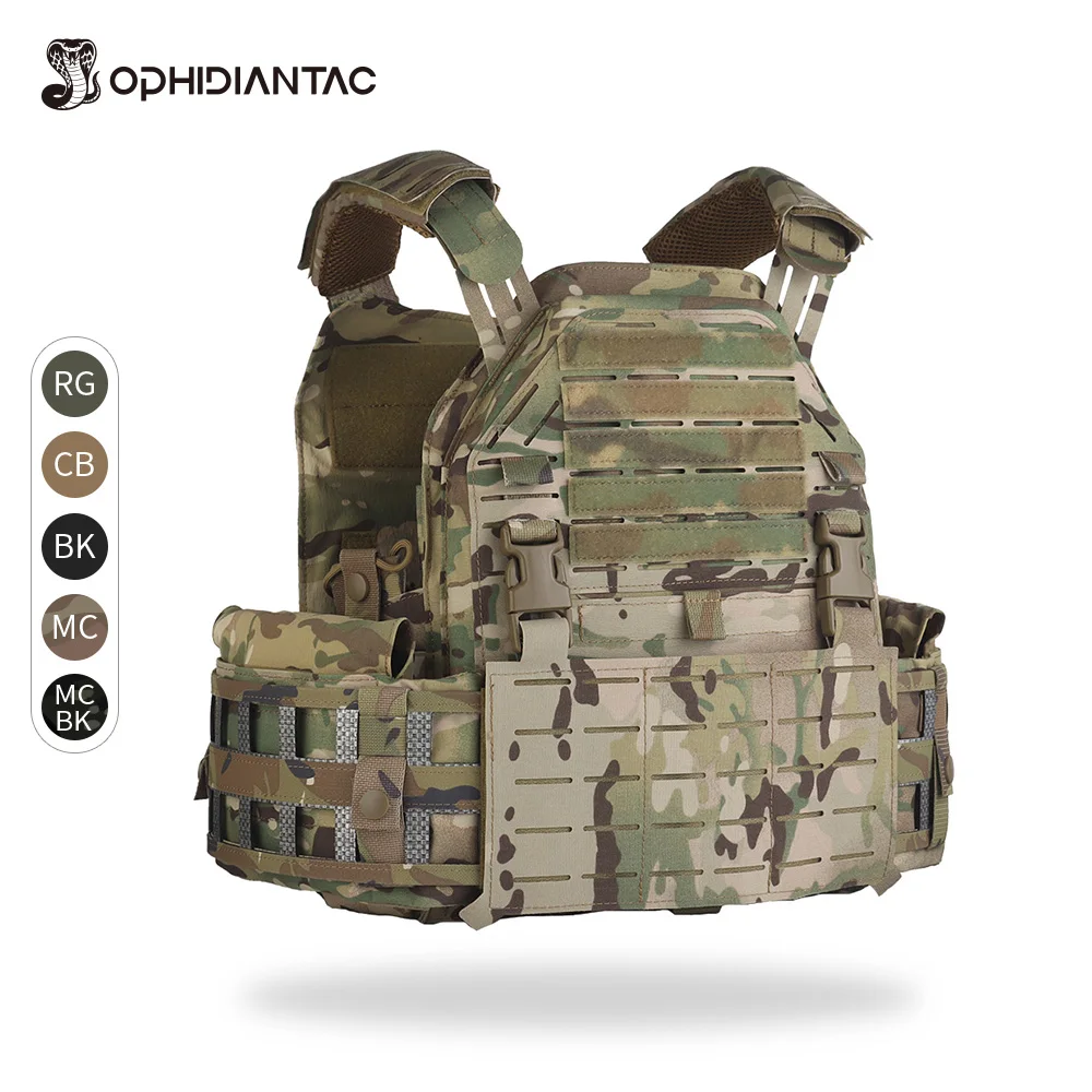 

OPHIDIANTAC Multiple Functional Nylon LG4 Plate Carrier With Replaceable Front Plate MOLLE Chest Vest Hunting Accessories