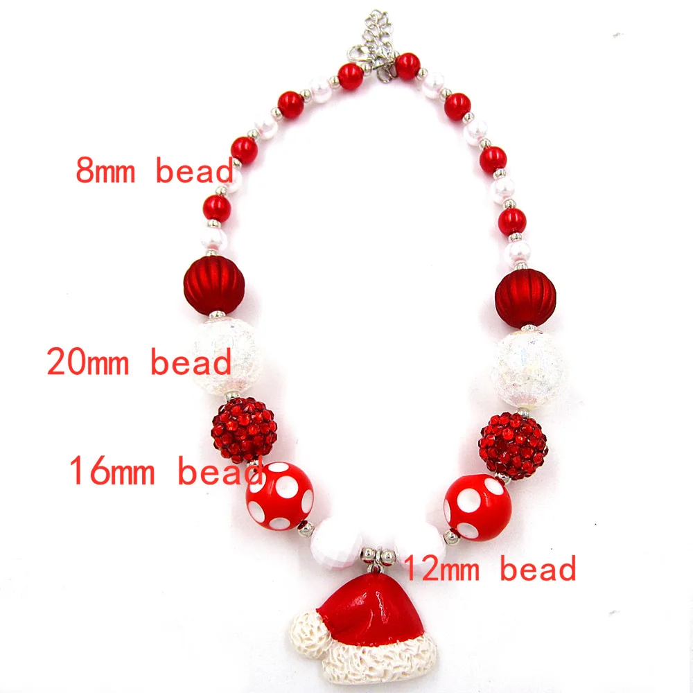 Child Kids Lovely Christmas Gift DIY Hand Made Pearl Bead Necklaces Girl Hat Charm Necklace Bracelet Jewelry Sets For Girls 1Set