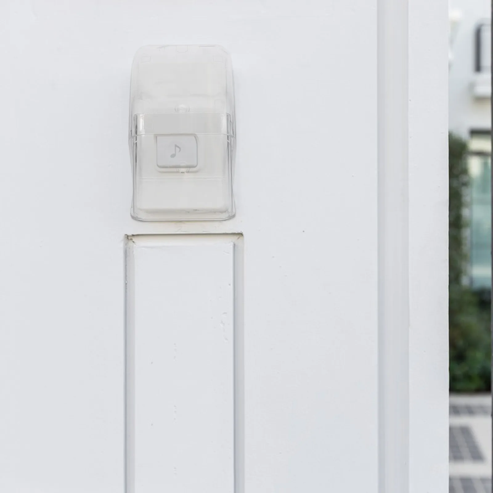 Plastic Waterproof Door Bell Rain Cover For Door Access Control System Stores Clear Doorbell Rainproof Transparent