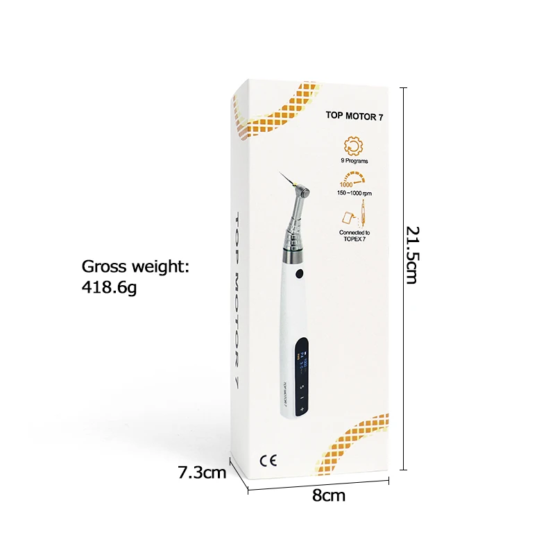 محرك إندو اللاسلكي للأسنان من TOQ مع شاشة OLED ملونة و9 برامج و4 أوضاع لتقليل زاوية كونترا لمعالجة قناة الجذر #6