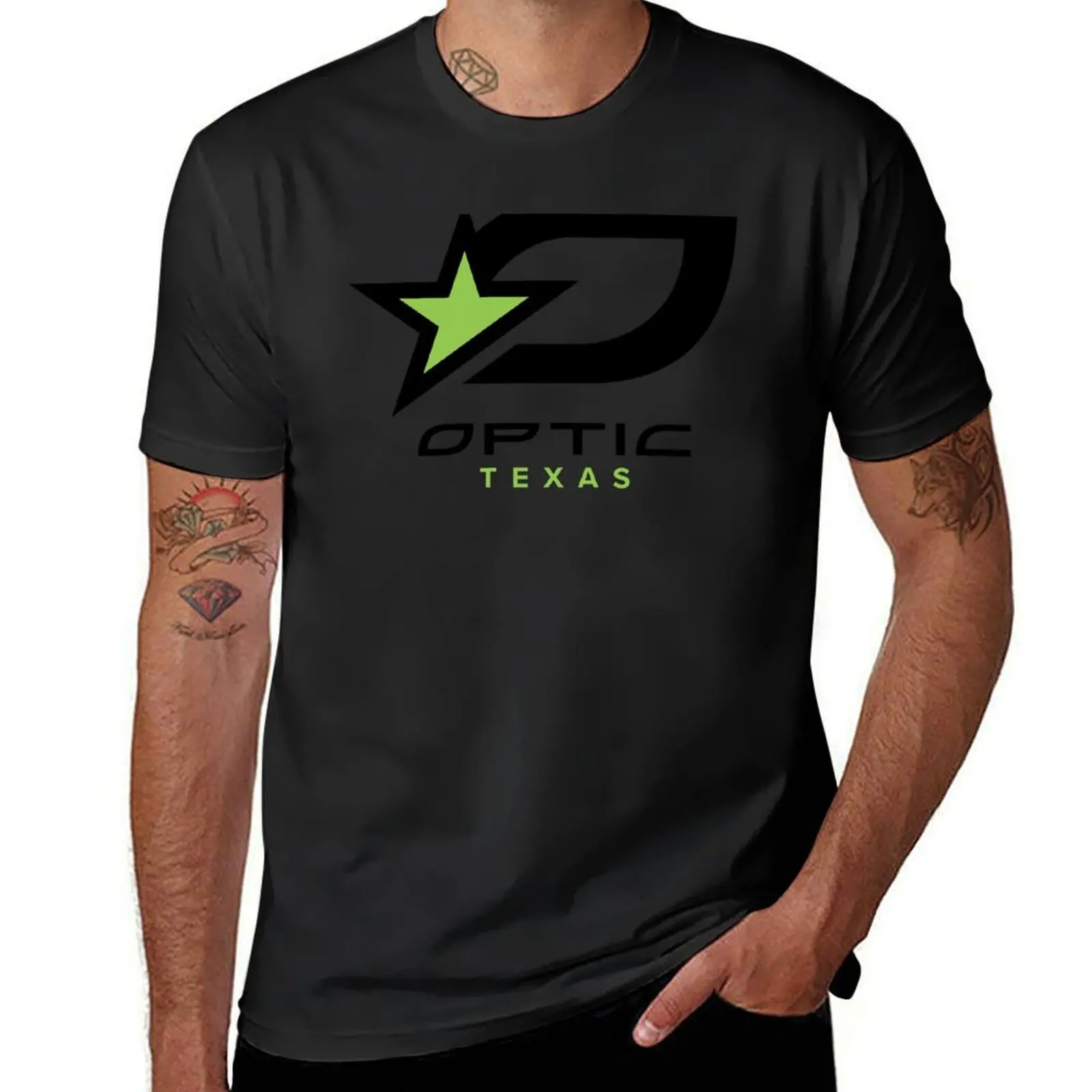 

Optic Texas Merch Optictexas T-Shirt quick-drying plus size tops tops kawaii clothes Men's t shirts