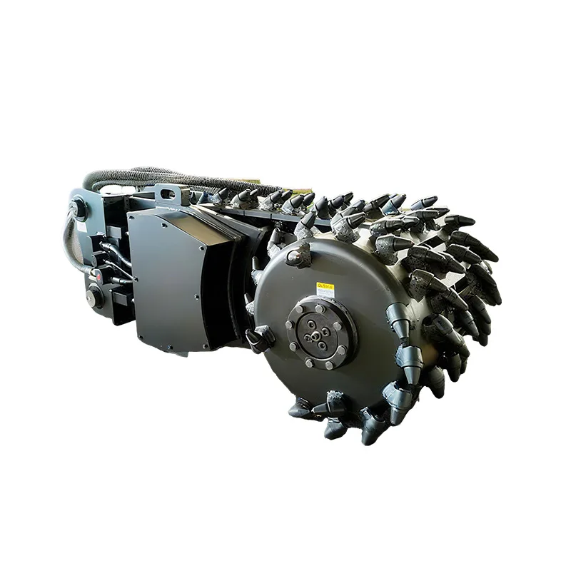 Double Head Hydraulic Milling Drum Cutter Excavator Attachment For Rock Trenching Tunnel Concrete Demolition