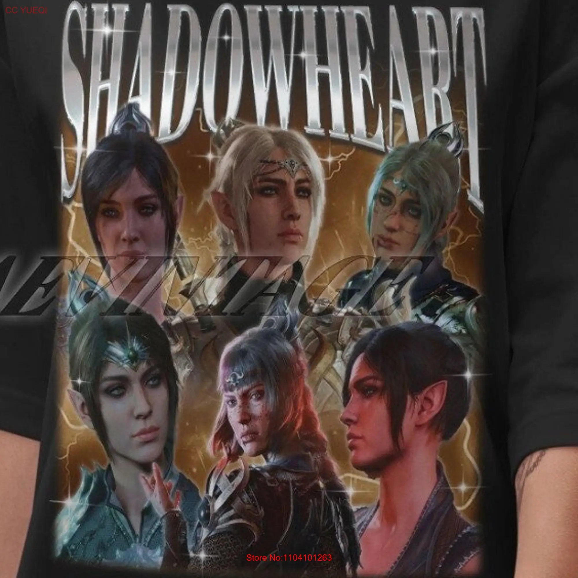 Limited Shadowheart Baldurs Gate Vintage T Shirt For Video Game RGP Character  long or short sleeves