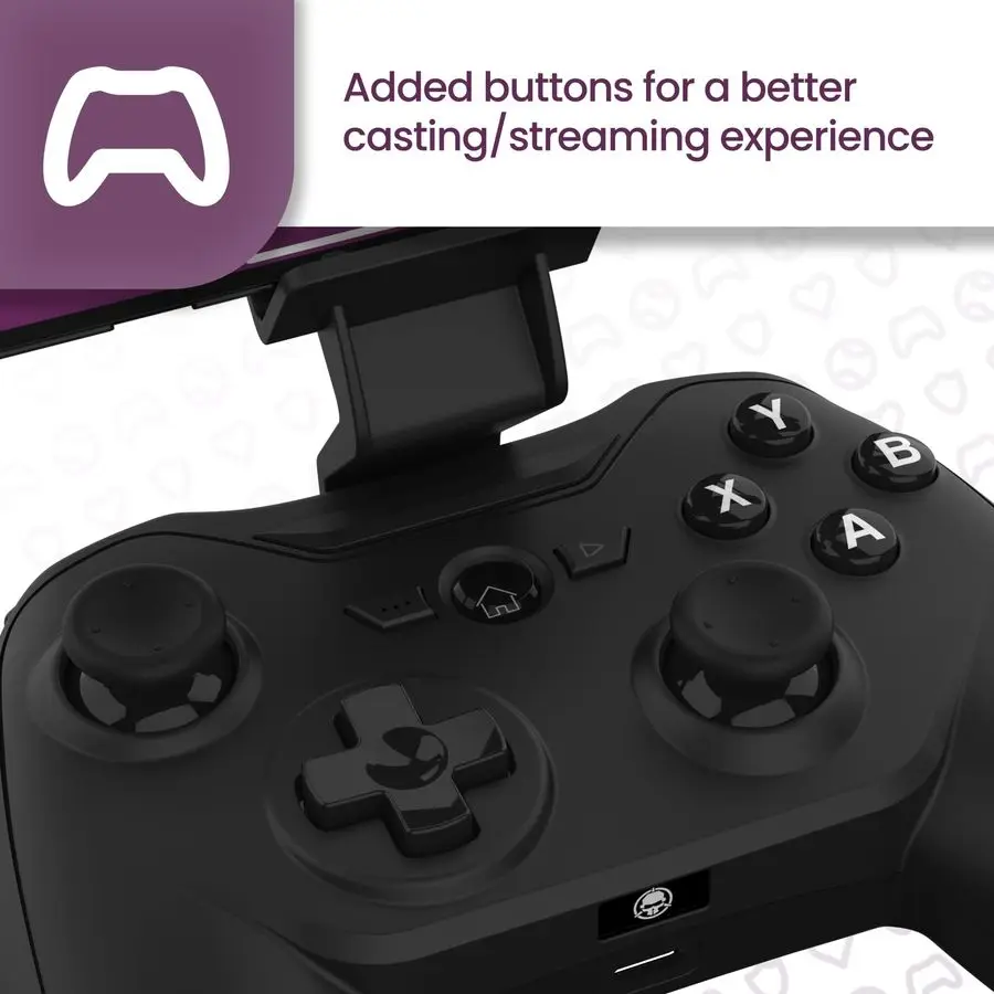 Controlador de jogo de motim para gamepad android com fio com gatilhos, carregamento de passagem de energia, console de jogo portátil dpad