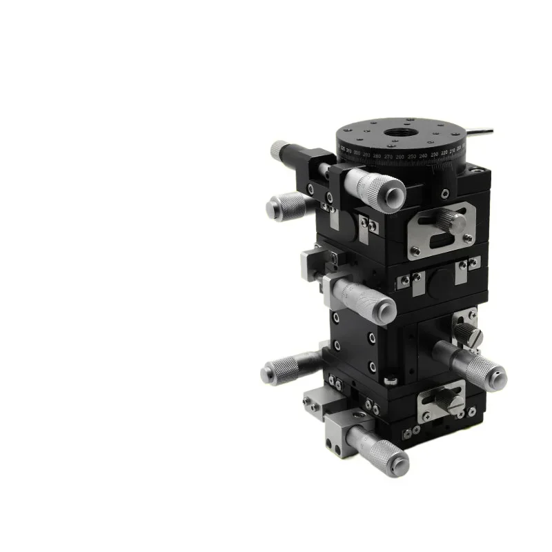 Six-dimensional optical fine-tuning platform 60 * 60 countertop six-axis combined high-precision manual displacement sliding tab