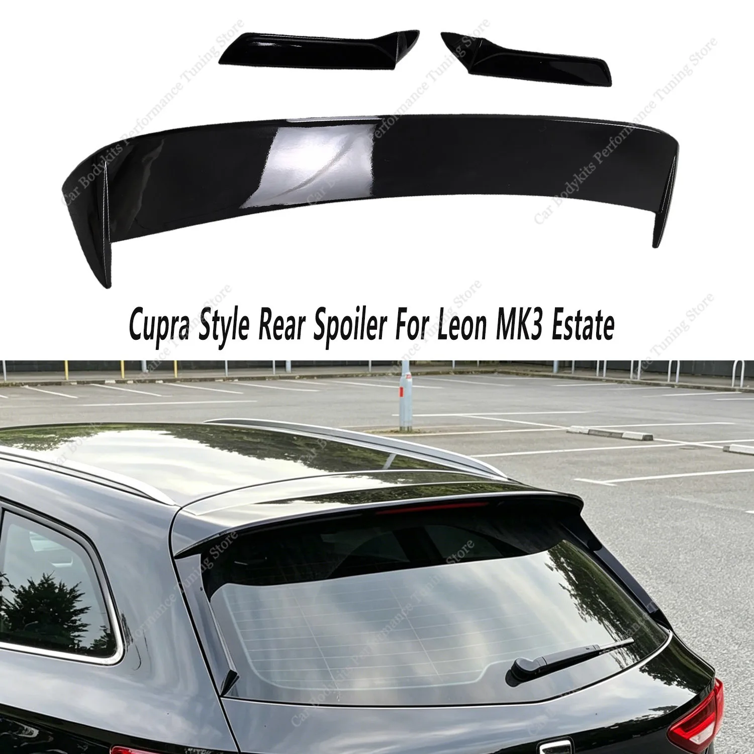 

For Seat Leon MK3 5F8 ST Touring Rear Roof Spoiler/Rear Window Side Spoiler Leon TSI TDI Standard 2013-2019 4-Door Estate Tuning