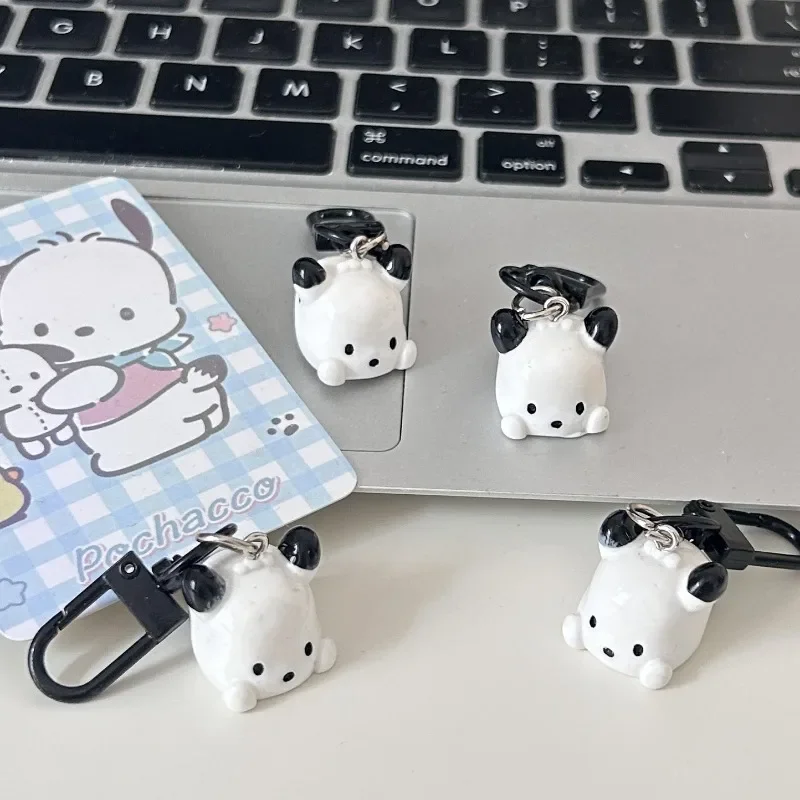 Sanrio-llavero de Pochacco Kawaii y divertido, bonito y suave, colgante de dibujos animados, regalos pequeños para parejas