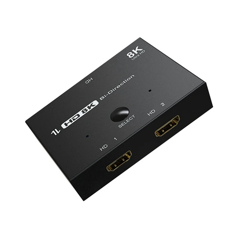 8K 2 Into 1 Out 1 Into 2 Out HD Converter HD HDMI2.1 Dual Converter For Multi-Device Connection Switching