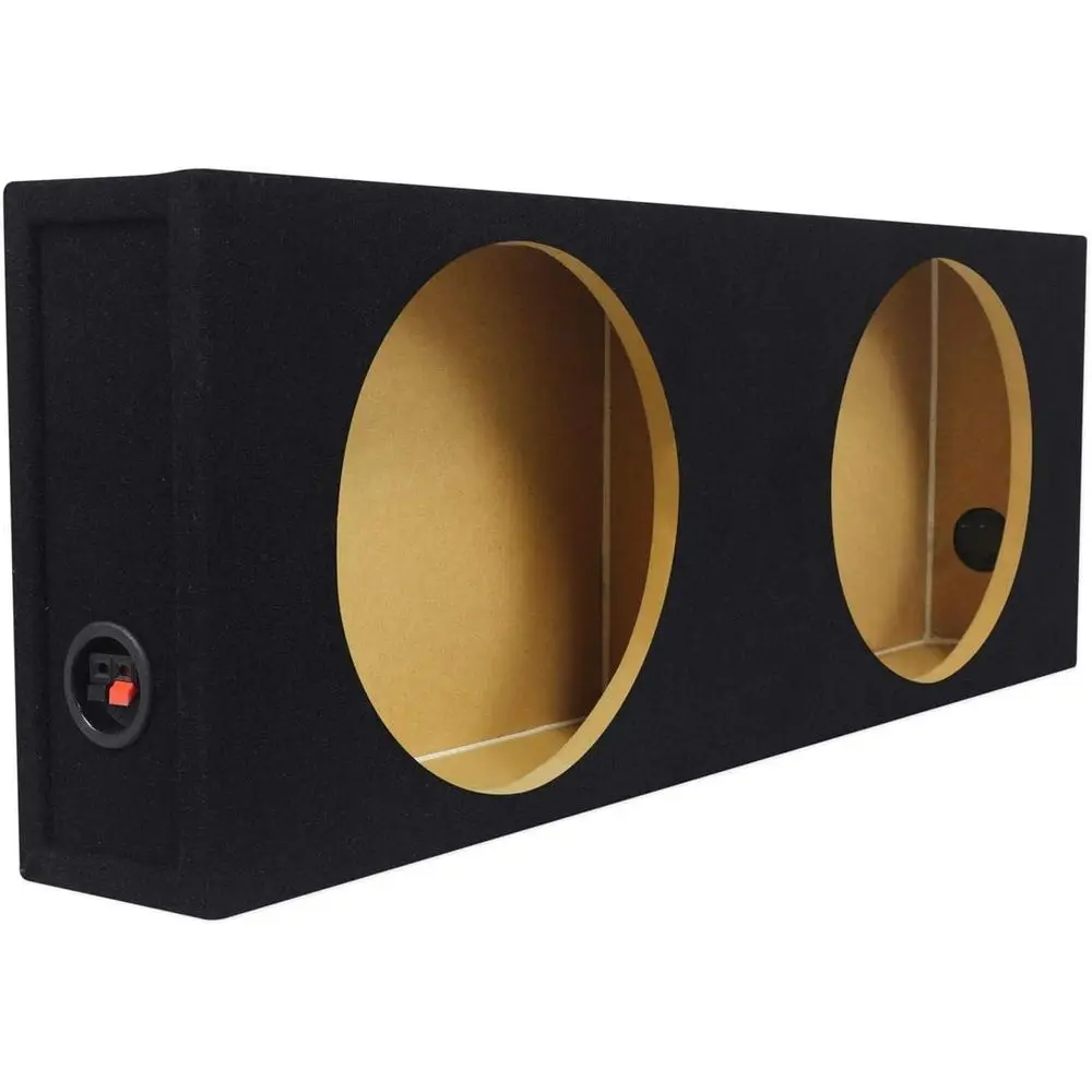 Dual 12 Shallow Mount Subwoofer Enclosure | 0.56 Cubic Feet, Sealed, 5/8 MDF, 4.625 Depth, USA Made