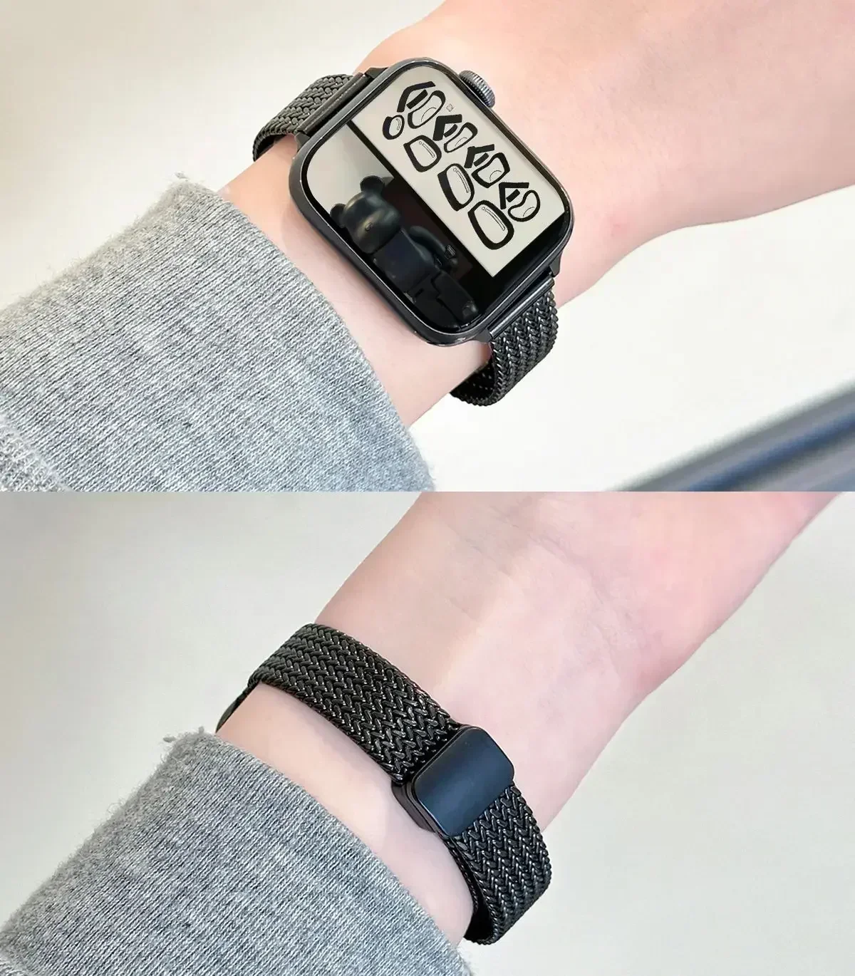 Magnetic Folding Loop Band For Apple Watch 9 8 7 41mm 45mm Slim Women Stainless Steel Strap For iwatch SE 6 5 4 40/44mm 38/42mm image 5