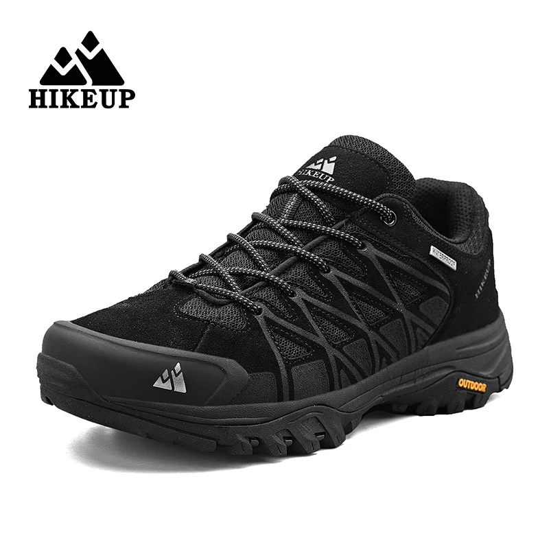 HIKEUP modne buty outdoorowe piesze wycieczki męskie sportowe Casual buty trekkingowe górskie trampki kempingowe dla mężczyzn antypoślizgowe odporne