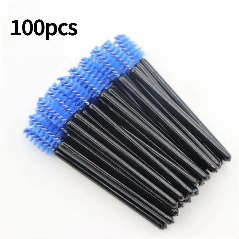 100 Stück Einweg-Wimpernbürsten Spoolies Micro Lash Mascara Wands Kämme Großhandel für Wimpernverlängerung Make-up Kosmetikwerkzeuge