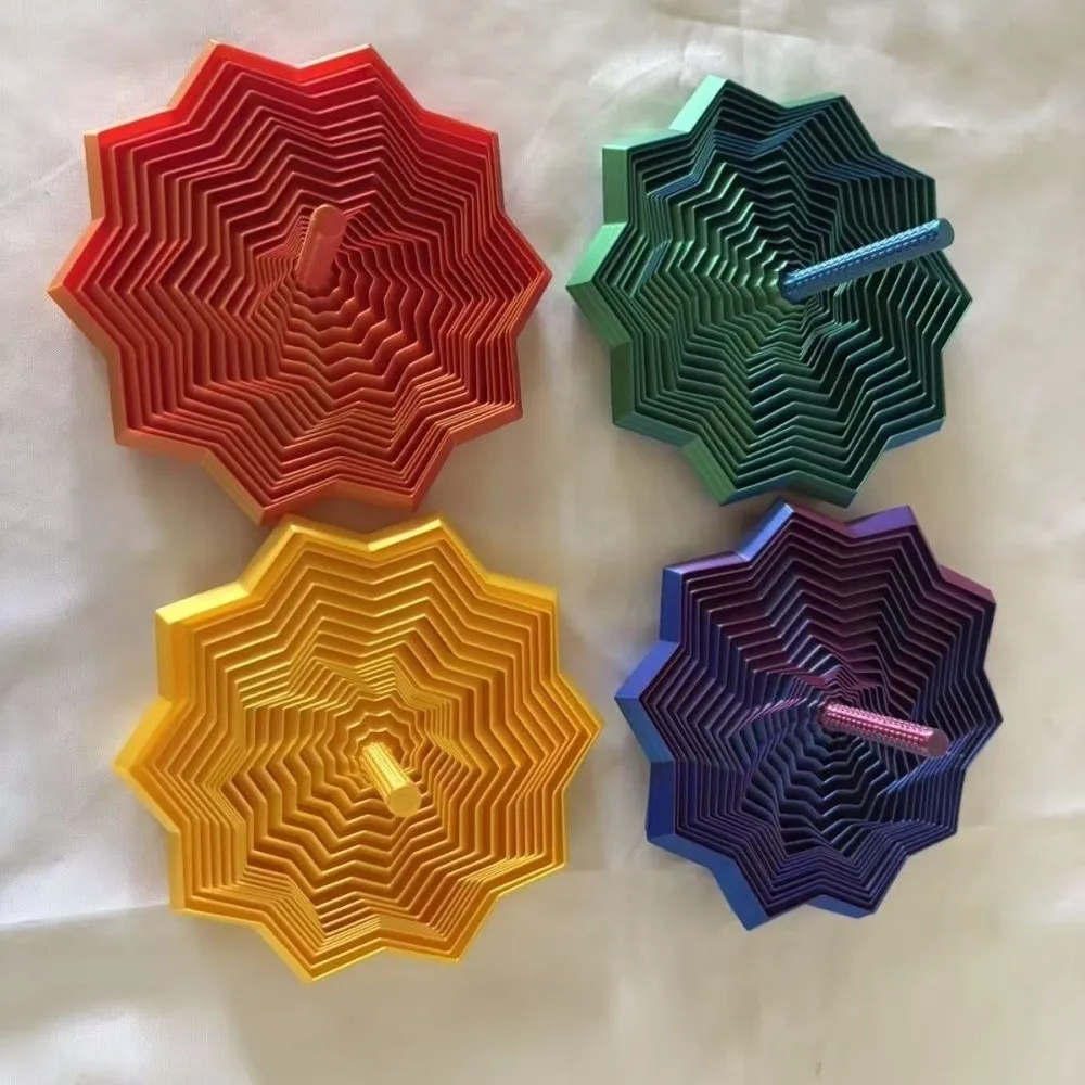 3D Printing Fractal Fidget Star Model Expanded S/M Expanded Sensory Model Portable Geometric Design Whirling Spiral Ornaments