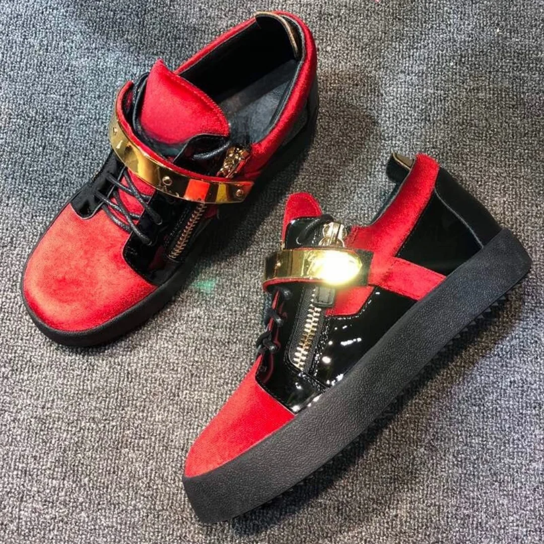 

Top Hight Quality Casual Sneakers For Men and Women Real Leather Brand Designer Unisex Tennis Shoes GZ Zipper Loafer Shoes G1127