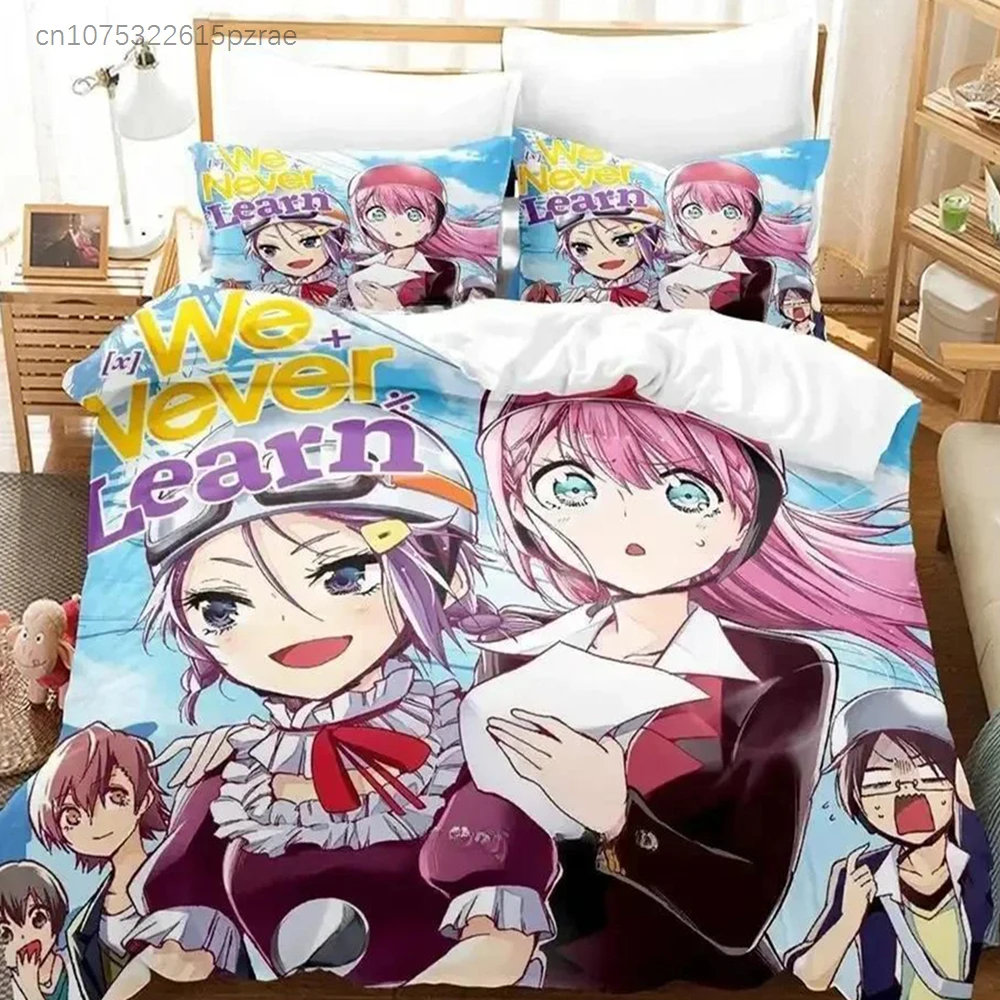 We Never Learn Bedding Set Printed Bed Set With Pillowcase Bed Duvet Cover Soft Queen King Size Bedclothes Home Anime Kawaii Bed