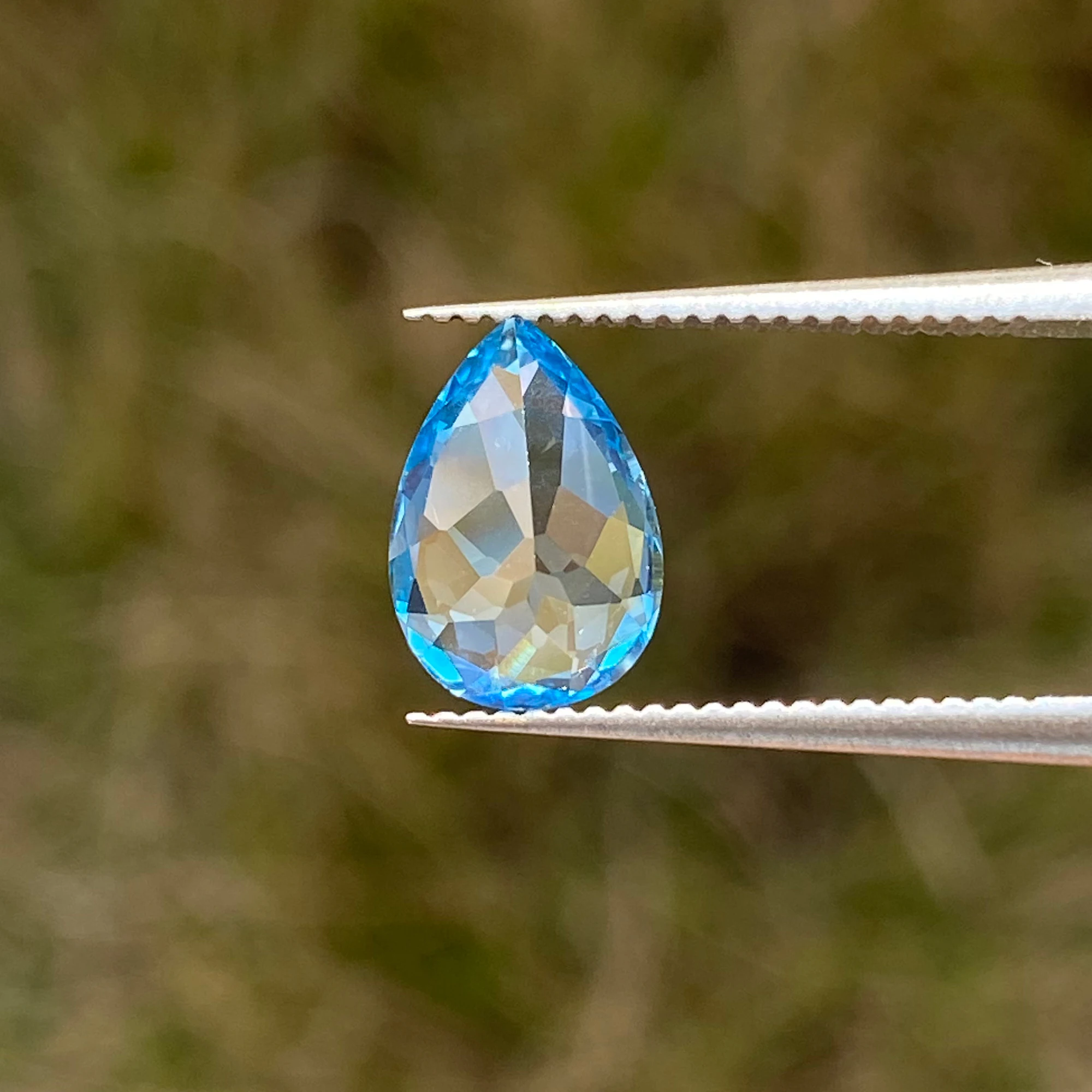 Eme jewe  Lab Grown Sapphire Paraiba Pear Cut Gemstone for Charms Advanced Jewelry Making Material With Certificate