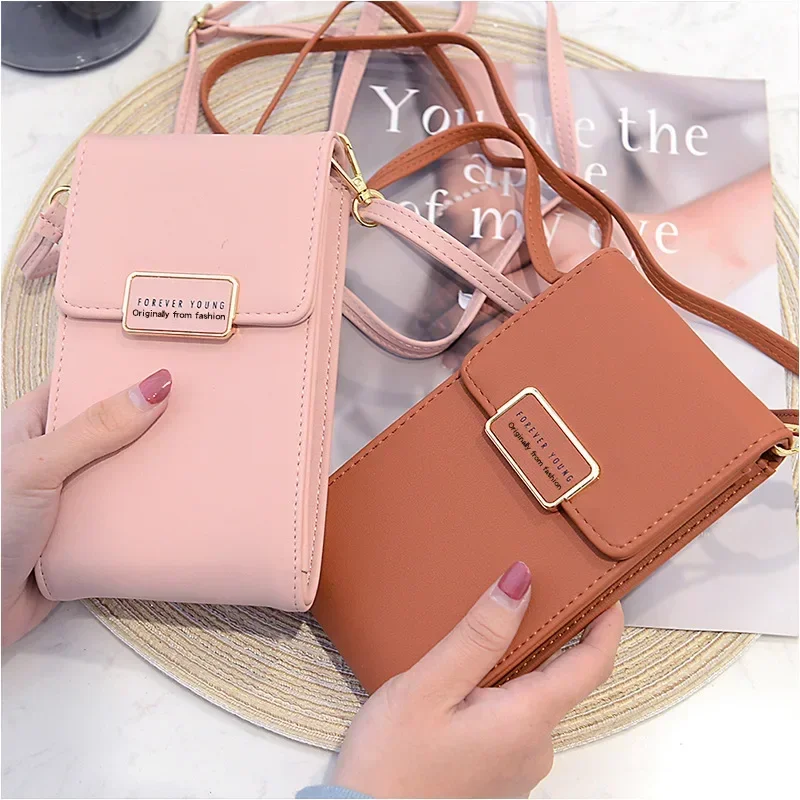 Crossbody Mobile Phone Bag for Women 2023 New Mini Bag Vertical Shoulder Bag Zero Wallet Korean Version Women's Card Bag