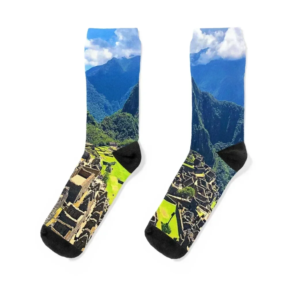 

Носки Маку Пикчу, спортивные чулки в стиле хип-хоп, новинки, дизайнерские носки, женские и мужские