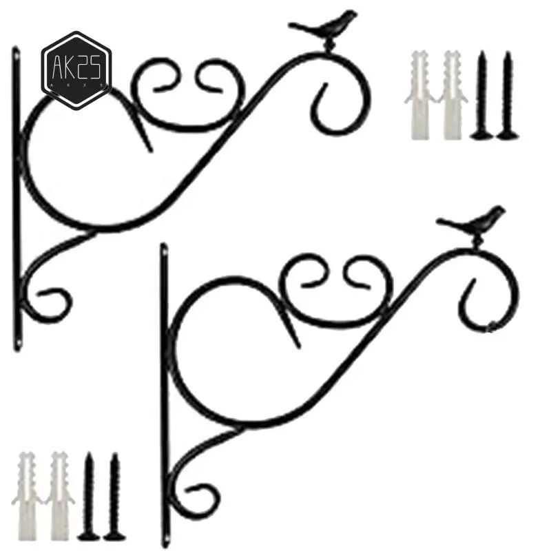 

Настенный кронштейн для растений AK25, ретро-подвеска из металла в виде фонаря для подвешивания растений, цветов, кормушек для птиц