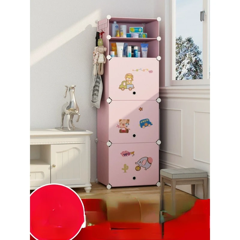 Simple wardrobe, modern and minimalist plastic small wardrobe, rental room, household bedroom, storage cabinet