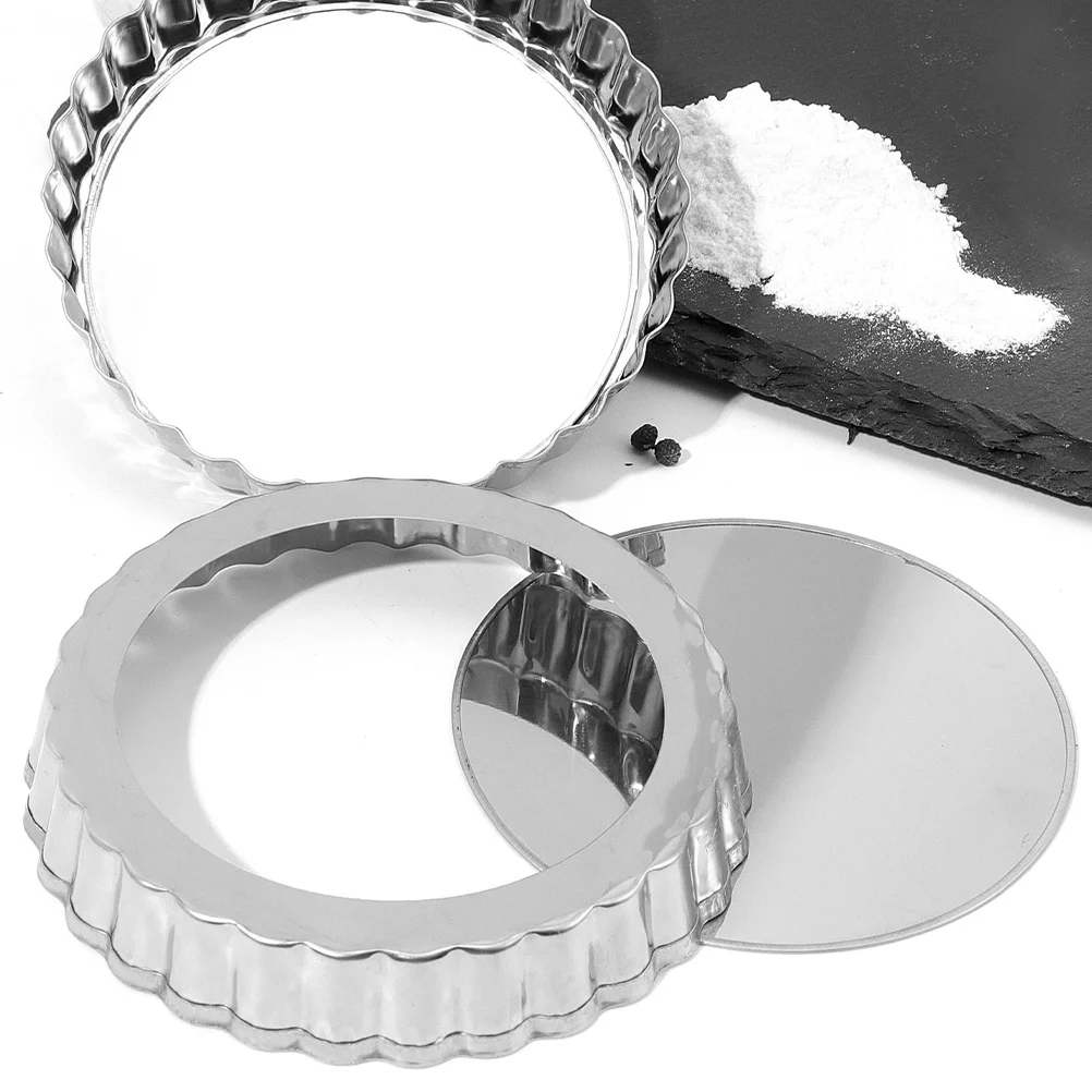 

2pcs Heat-Resistant For Egg Tart Cake Pizza Non-Stick Pizza Pans Kitchen Cake Baking Baking Mold Pan Supplies Bakeware